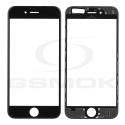 SZYBKA IPHONE 6 CZARNA Z RAMKĄ I KLEJEM OCA