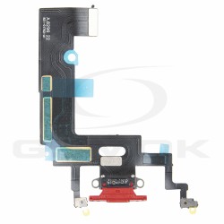 TAŚMA FLEX IPHONE XR ZE ZŁĄCZEM ŁADOWANIA I MIKROFONEM CZERWONA