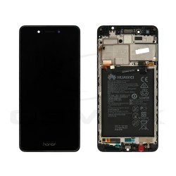 WYŚWIETLACZ LCD DO HUAWEI HONOR 6C Z RAMKĄ I BATERIĄ SZARY 02351FUV ORYGINAŁ SERVICE PACK