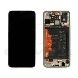 WYŚWIETLACZ LCD DO HUAWEI P30 LITE MAR-LX1A Z RAMKĄ I BATERIĄ WERSJA KAMERY 48MPIX BIAŁY 02352RQC ORYGINAŁ SERVICE PACK