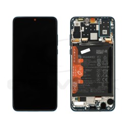 WYŚWIETLACZ LCD DO HUAWEI P30 LITE Z RAMKĄ I BATERIĄ NIEBIESKI WERSJA KAMERY 24MPIX 02352PJP ORYGINAŁ SERVICE PACK