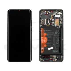 WYŚWIETLACZ LCD DO HUAWEI P30 PRO Z RAMKĄ I BATERIĄ CZARNY REGENEROWANY 02355UMW 02355UNB 02354NAK 02354NAF 02353SDD 02355MUL ORYGINAŁ SERVICE PACK