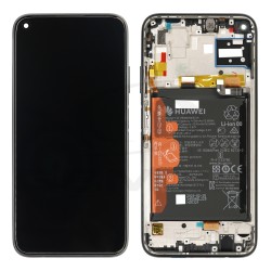 WYŚWIETLACZ LCD DO HUAWEI P40 LITE Z RAMKĄ I BATERIĄ CZARNY 02353KFU ORYGINAŁ SERVICE PACK