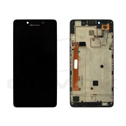 WYŚWIETLACZ LCD DO LENOVO A6000 CZARNY Z RAMKĄ 5D68C00655 ORYGINAŁ SERVICE PACK