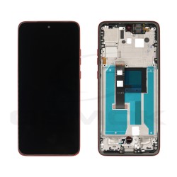 WYŚWIETLACZ LCD DO MOTOROLA MOTO EDGE 50 NEO CZERWONY POINCIANA Z RAMKĄ 5D68C28684 5D68C28692 5D68C28369 ORYGINAŁ SERVICE PACK