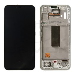 WYŚWIETLACZ LCD DO SAMSUNG A346 GALAXY A34 SREBRNY Z RAMKĄ GH82-31200B GH82-31201B ORYGINAŁ SERVICE PACK