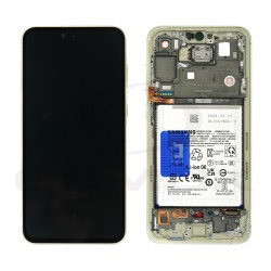 WYŚWIETLACZ LCD DO SAMSUNG A556 GALAXY A55 5G ŻÓŁTY Z RAMKĄ I BATERIĄ GH82-34307D ORYGINAŁ SERVICE PACK