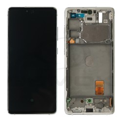 WYŚWIETLACZ LCD DO SAMSUNG G781 GALAXY S20 FE 5G BIAŁY Z RAMKĄ GH82-29056B GH82-24214B GH82-24215B GH82-31320B GH82-31321B GH82-29057B ORYGINAŁ SERVICE PACK