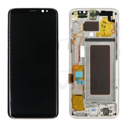WYŚWIETLACZ LCD DO SAMSUNG G950 GALAXY S8 SREBRNY Z RAMKĄ GH97-20457B GH97-20473B GH97-20629B GH97-20458B ORYGINAŁ SERVICE PACK