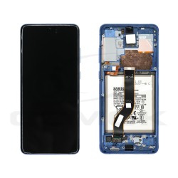 WYŚWIETLACZ LCD DO SAMSUNG G986 GALAXY S20 PLUS Z RAMKĄ I BATERIĄ NIEBIESKI GH82-31430H ORYGINAŁ SERVICE PACK