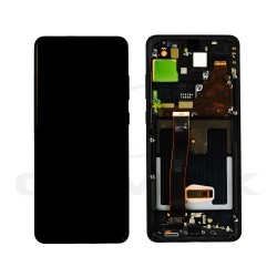 WYŚWIETLACZ LCD DO SAMSUNG G988 GALAXY S20 ULTRA CZARNY Z RAMKĄ BEZ KAMERY GH82-26032A GH82-26033A ORYGINAŁ SERVICE PACK