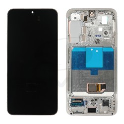 WYŚWIETLACZ LCD DO SAMSUNG S901 GALAXY S22 5G BIAŁY Z RAMKĄ GH82-27520B GH82-27521B ORYGINAŁ SERVICE PACK