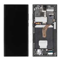 WYŚWIETLACZ LCD DO SAMSUNG S908 GALAXY S22 ULTRA CZARNY Z RAMKĄ GH82-27488A GH82-27489A ORYGINAŁ SERVICE PACK