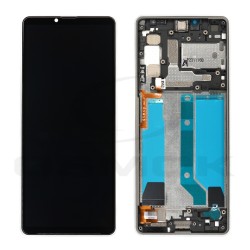WYŚWIETLACZ LCD DO SONY XPERIA 10 IV DUAL Z RAMKĄ BIAŁA A5047174A ORYGINAŁ SERVICE PACK