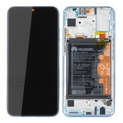 WYŚWIETLACZ LCD DO HUAWEI HONOR 10 LITE Z RAMKĄ I BATERIĄ SKY BLUE 02352HGU ORYGINAŁ SERVICE PACK