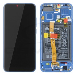 WYŚWIETLACZ LCD DO HUAWEI HONOR 10 Z RAMKĄ I BATERIĄ NIEBIESKI 02351XBP ORYGINAŁ SERVICE PACK