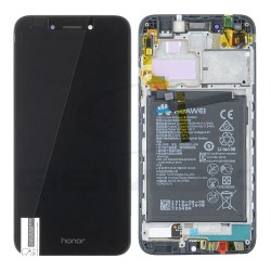 WYŚWIETLACZ LCD DO HUAWEI HONOR 6A Z RAMKĄ I BATERIĄ SZARY 02351KTW ORYGINAŁ SERVICE PACK