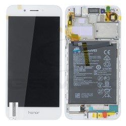 WYŚWIETLACZ LCD DO HUAWEI HONOR 6A Z RAMKĄ I BATERIĄ ZŁOTY 02351KTV ORYGINAŁ SERVICE PACK