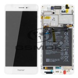 WYŚWIETLACZ LCD DO HUAWEI HONOR 6C Z RAMKĄ I BATERIĄ BIAŁY 02351FUU 02351BKB  ORYGINAŁ SERVICE PACK