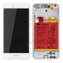 WYŚWIETLACZ LCD DO HUAWEI HONOR 8 LITE Z RAMKĄ I BATERIĄ BIAŁY 02351DDR 02351DQA 02351DWJ 02351DWQ 02351UYE ORYGINAŁ SERVICE PACK WYŚWIETLACZ LCD DO HUAWEI HONOR 8 LITE Z RAMKĄ I BATERIĄ BIAŁY 02351DDR 02351DQA 02351DWJ 02351DWQ 02351UYE ORYGINAŁ SERVICE PACK