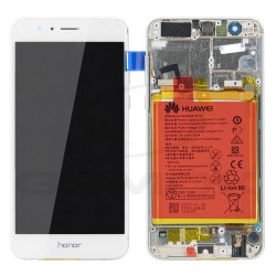 WYŚWIETLACZ LCD DO HUAWEI HONOR 8 Z RAMKĄ I BATERIĄ BIAŁY 02350UEN 02350USJ ORYGINAŁ SERVICE PACK