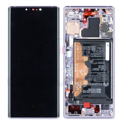 WYŚWIETLACZ LCD DO HUAWEI MATE 30 PRO Z RAMKĄ I BATERIĄ SREBRNY 02353EQX 02353HJH ORYGINAŁ SERVICE PACK
