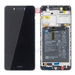 WYŚWIETLACZ LCD DO HUAWEI NOVA SMART DIG-L21 Z RAMKĄ I BATERIĄ SZARY 02351BKC ORYGINAŁ SERVICE PACK