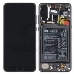 WYŚWIETLACZ LCD DO HUAWEI P20 PRO Z RAMKĄ I BATERIĄ CZARNY 02351WQK 02351WQE ORYGINAŁ SERVICE 