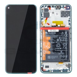 WYŚWIETLACZ LCD DO HUAWEI P40 LITE 5G Z RAMKĄ I BATERIĄ ZIELONY 02353SUP ORYGINAŁ SERVICE PACK
