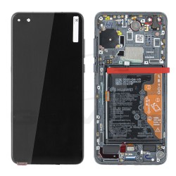 WYŚWIETLACZ LCD DO HUAWEI P40 Z RAMKĄ I BATERIĄ CZARNY 02353MFA ORYGINAŁ SERVICE PACK
