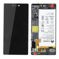 WYŚWIETLACZ LCD DO HUAWEI P8 GRA-L09 Z RAMKĄ I BATERIĄ CZARNY 02350GRW ORYGINAŁ SERVICE PACK