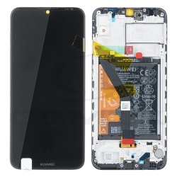 WYŚWIETLACZ LCD DO HUAWEI Y6 2019 Z RAMKĄ I BATERIĄ CZARNY 02352LVN 02352LVM 02352LVH ORYGINAŁ SERVICE PACK