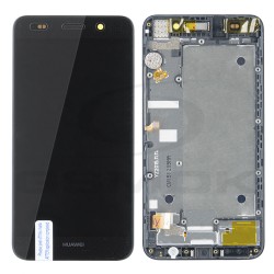 WYŚWIETLACZ LCD DO HUAWEI Y6 4G SCL-L31 SCL-L21 Z RAMKĄ CZARNY 02350LRA ORYGINAŁ SERVICE PACK