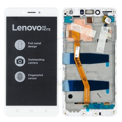 WYŚWIETLACZ LCD DO LENOVO K6 NOTE BIAŁY Z RAMKĄ 5D68C06716 ORYGINAŁ SERVICE PACK