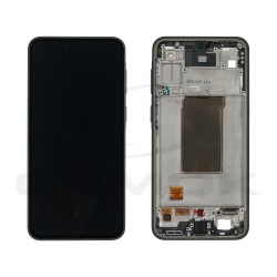 WYŚWIETLACZ LCD + PANEL DOTYKOWY KOMPLET SAMSUNG A376 GALAXY A37 CZARNY Z RAMKĄ GH82-39232A ORYGINAŁ SERVICE PACK