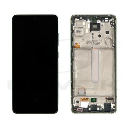 WYŚWIETLACZ LCD DO SAMSUNG A528 GALAXY A52S 5G Z RAMKĄ ZIELONY GH82-26912E GH82-26909E GH82-26861E GH82-26863E GH82-26910E ORYGINAŁ SERVICE PACK