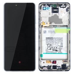 WYŚWIETLACZ LCD DO SAMSUNG A725 A726 GALAXY A72 / A72 5G CZARNY Z RAMKĄ I BATERIĄ GH82-25541A GH82-25542A ORYGINAŁ SERVICE PACK