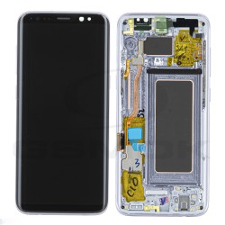 WYŚWIETLACZ LCD DO SAMSUNG G950 GALAXY S8 FIOLET / ORCHID GREY Z RAMKĄ GH97-20457C, GH97-20629C, GH97-20473C, GH97-20458C ORYGINAŁ SERVICE PACK