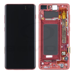 WYŚWIETLACZ LCD DO SAMSUNG G975 GALAXY S10 PLUS CZERWONY Z RAMKĄ GH82-18849H GH82-18853H GH82-18834H ORYGINAŁ SERVICE PACK