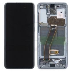 WYŚWIETLACZ LCD DO SAMSUNG G980 G981 GALAXY S20 SZARY Z RAMKĄ GH82-22131A, GH82-22123A ORYGINAŁ SERVICE PACK