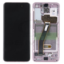 WYŚWIETLACZ LCD DO SAMSUNG G980 GALAXY S20 RÓŻOWY Z RAMKĄ GH82-22131C, GH82-22123C, GH82-31434C ORYGINAŁ SERVICE PACK