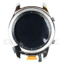 WYŚWIETLACZ LCD DO SAMSUNG R770 GALAXY GEAR S3 CLASSIC SREBRNY Z RAMKĄ GH97-19608A ORYGINAŁ SERVICE PACK