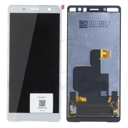 WYŚWIETLACZ LCD DO SONY XPERIA XZ2 COMPACT H8324 Z RAMKĄ SREBRNY U50054131 ORYGINAŁ SERVICE PACK
