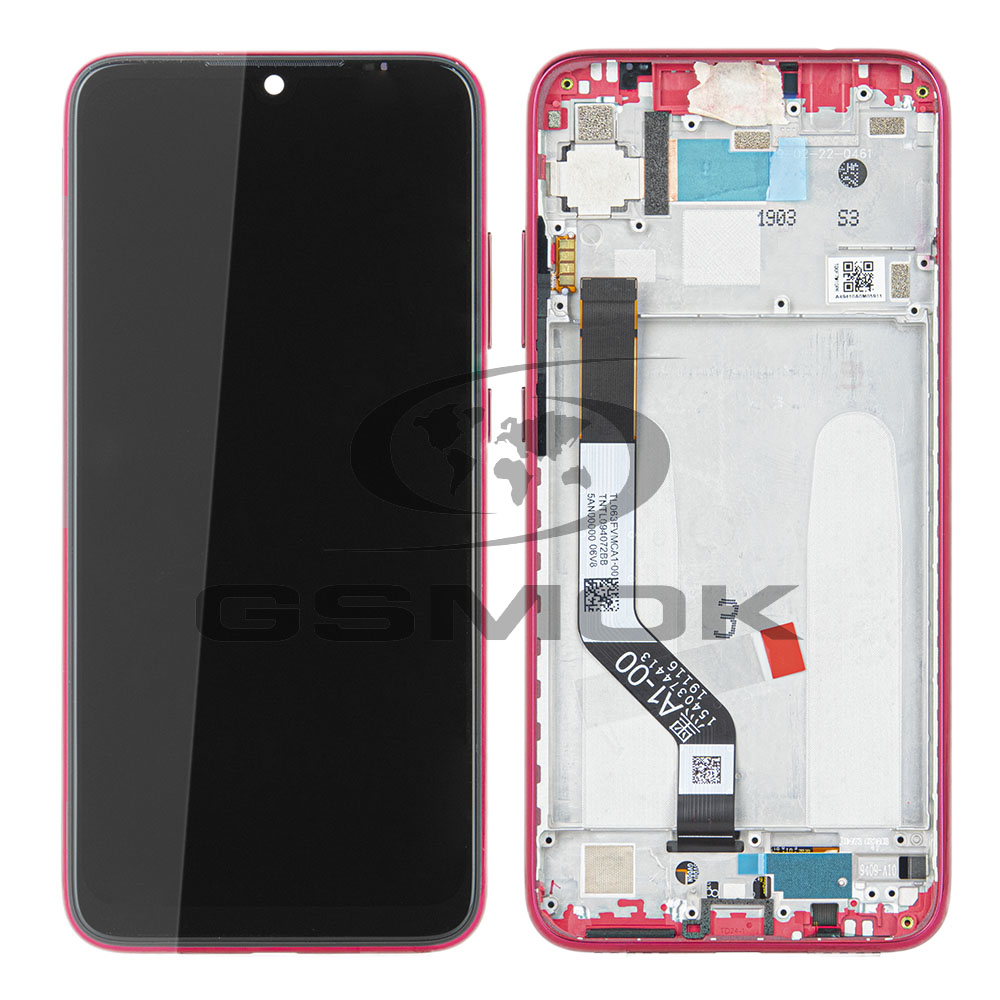 WYŚWIETLACZ LCD DO XIAOMI REDMI NOTE 7 Z RAMKĄ CZERWONY 560910008033 5609100030C7 ORYGINAŁ SERVICE PACK