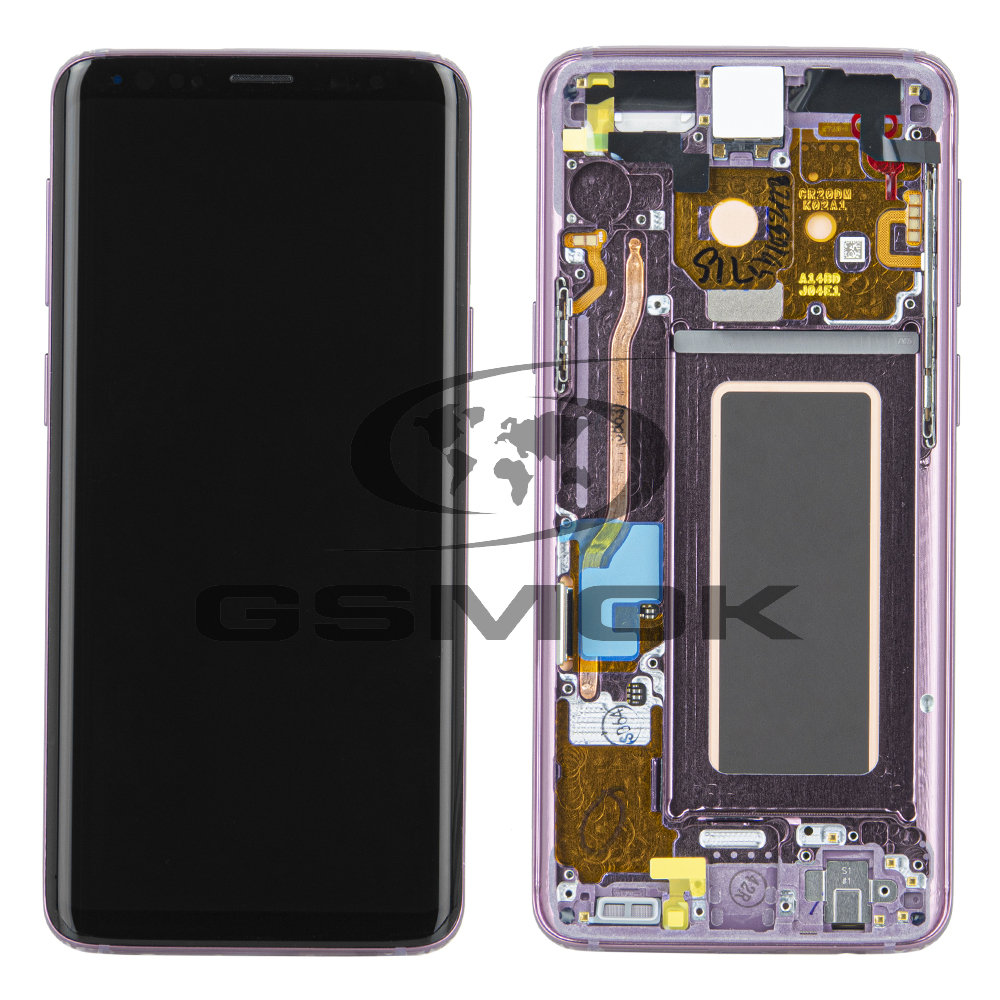 WYŚWIETLACZ LCD DO SAMSUNG G960 GALAXY S9 FIOLET Z RAMKĄ GH97-21696B, GH97-21697B ORYGINAŁ SERVICE PACK
