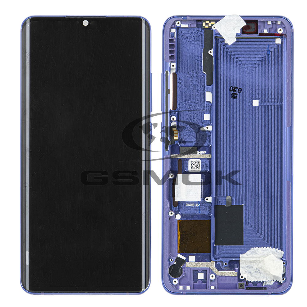 WYŚWIETLACZ LCD DO XIAOMI MI NOTE 10 LITE Z RAMKĄ FIOLETOWY 5600020F4L00 ORYGINAŁ SERVICE PACK