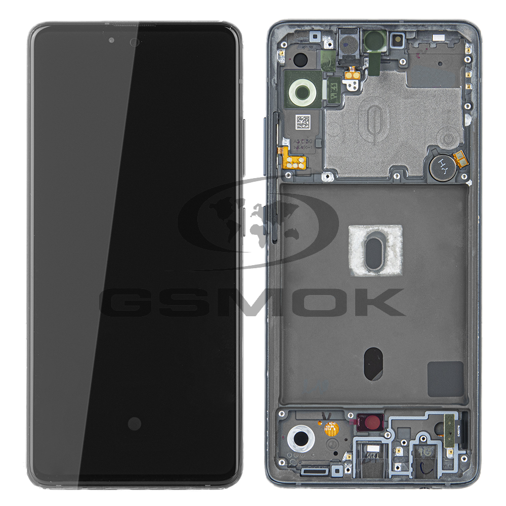 WYŚWIETLACZ LCD DO SAMSUNG A516 GALAXY A51 5G CZARNY Z RAMKĄ GH82-23124A, GH82-23100A ORYGINAŁ SERVICE PACK