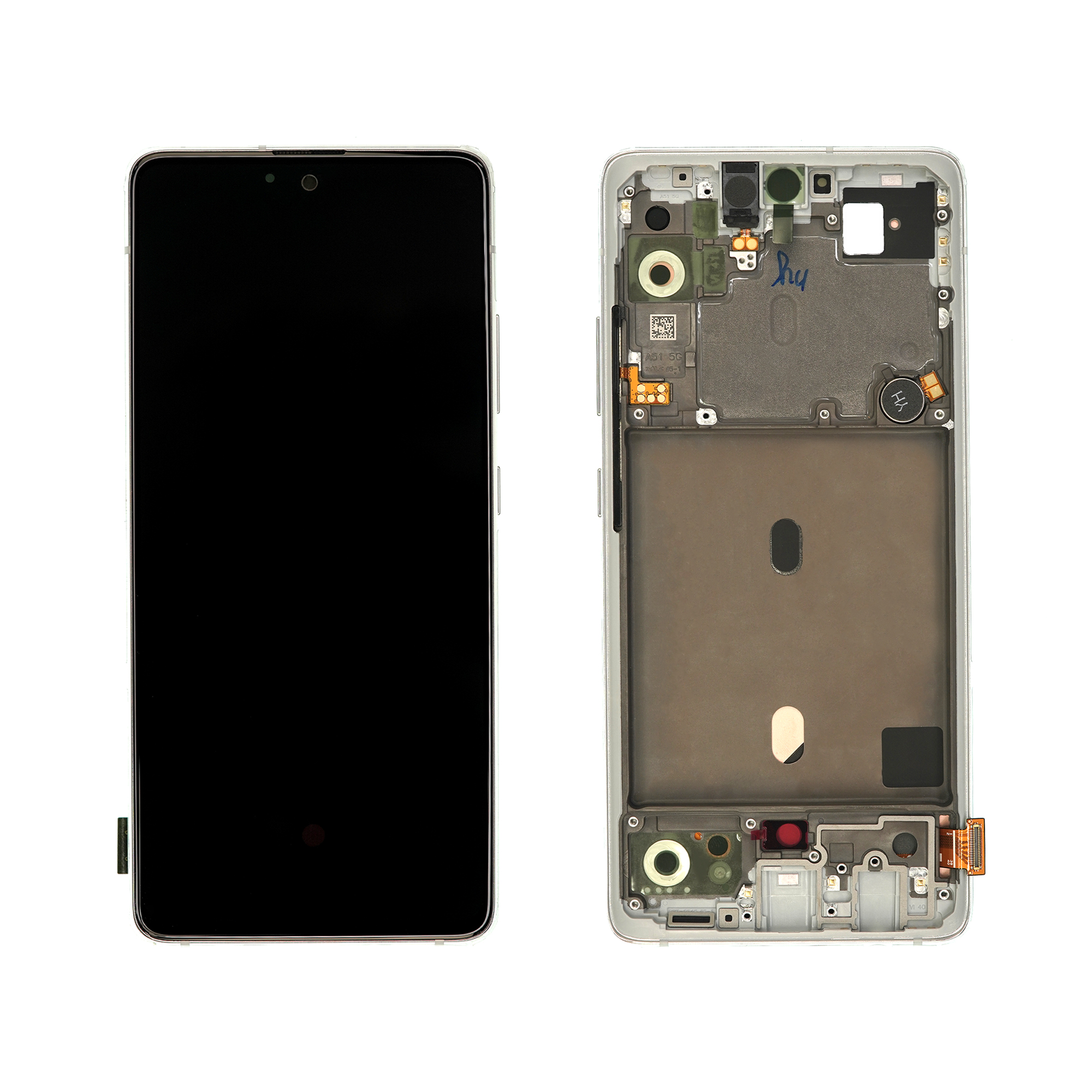 WYŚWIETLACZ LCD DO SAMSUNG A516 GALAXY A51 5G BIAŁY Z RAMKĄ GH82-23124B GH82-23100B ORYGINAŁ SERVICE PACK