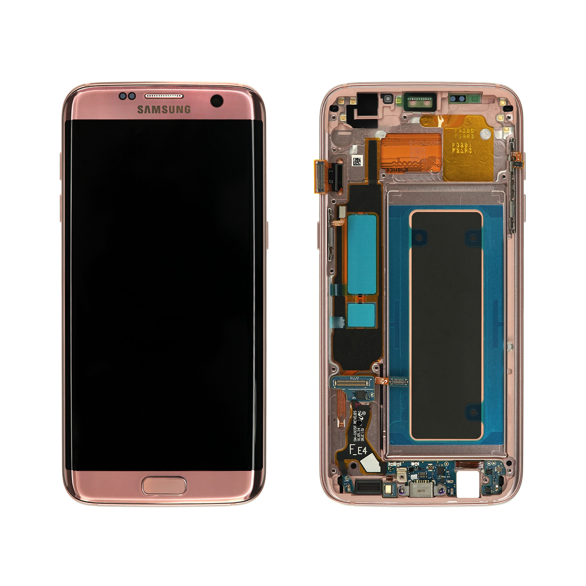 WYŚWIETLACZ LCD DO SAMSUNG G935 GALAXY S7 EDGE ROSE GOLD Z RAMKĄ GH97-18533E GH97-18767E GH97-18594E ORYGINAŁ SERVICE PACK