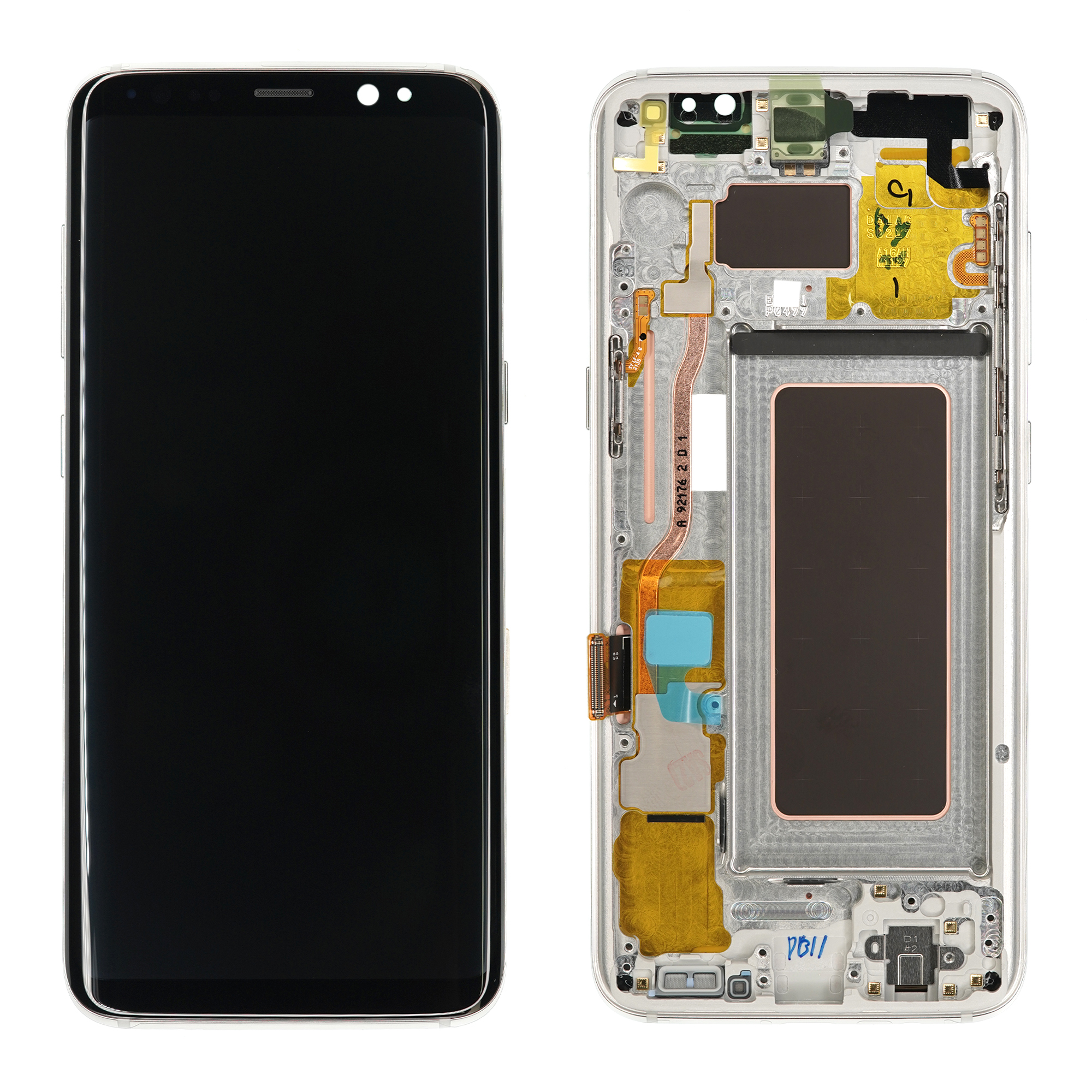WYŚWIETLACZ LCD DO SAMSUNG G950 GALAXY S8 SREBRNY Z RAMKĄ GH97-20457B GH97-20473B GH97-20629B GH97-20458B ORYGINAŁ SERVICE PACK